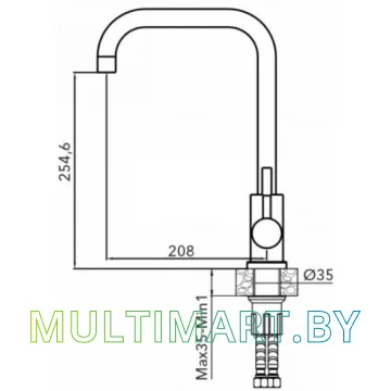 Смеситель AV Engineering AVZAR4-B304SN картинка 2